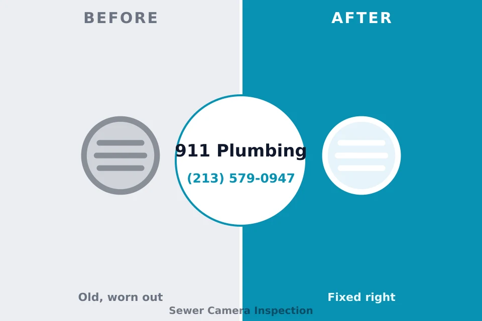 Before and after: plumbing repair Great Falls Crossing, VA